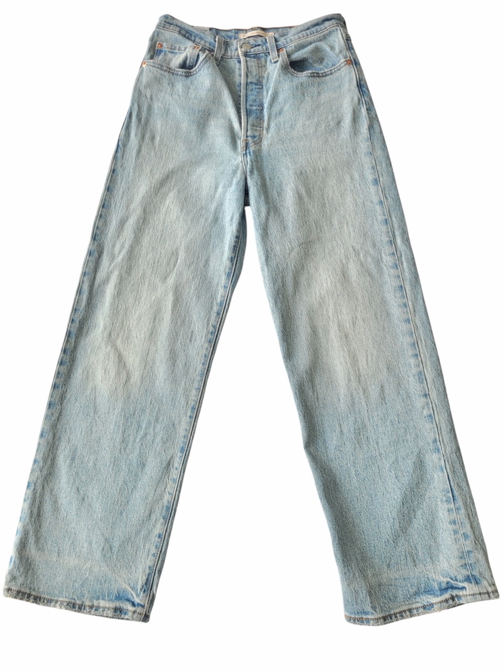 Levi's premium denim Light Blue Ribcage Straight ankle Women’s Jeans size 27